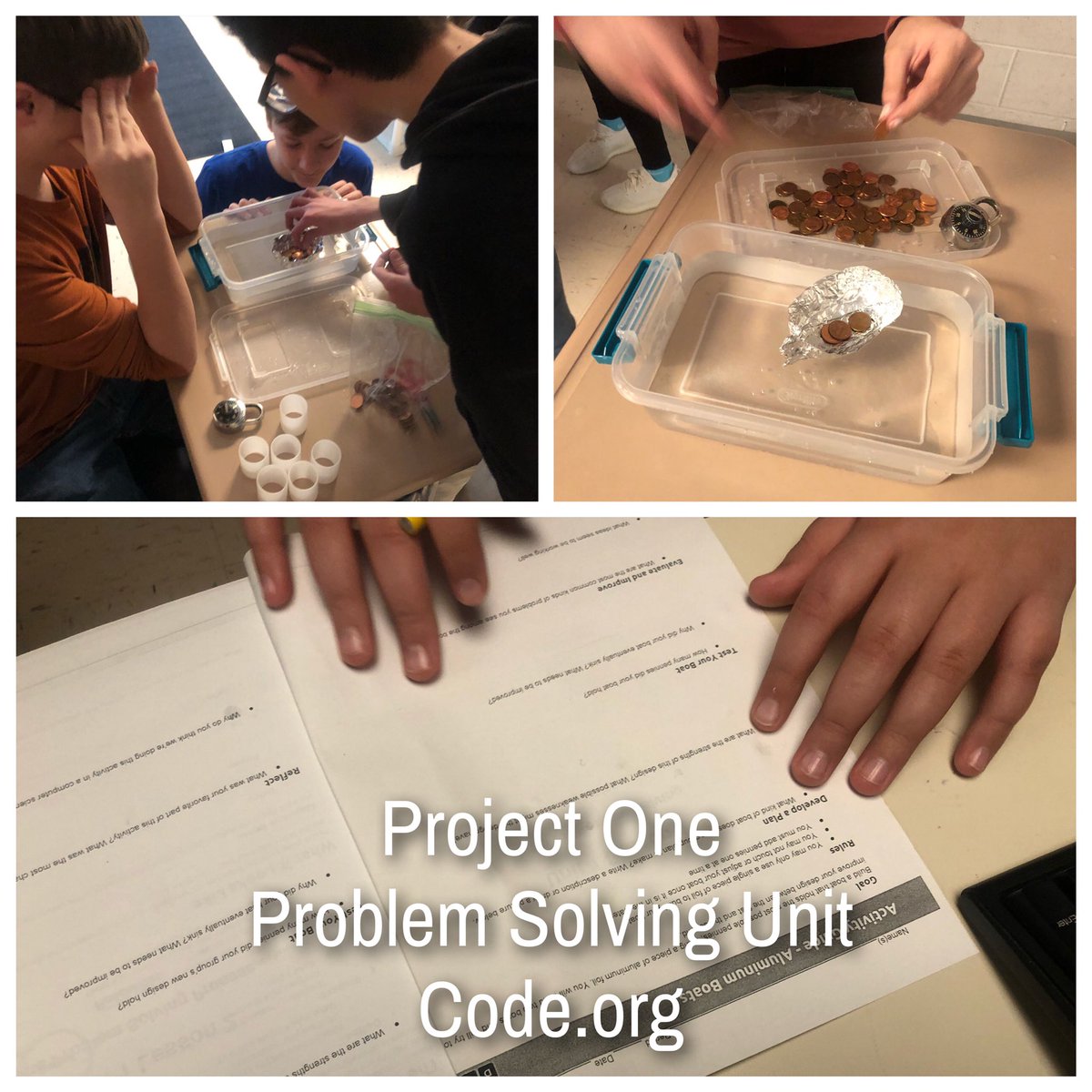 pixels's tweet image. 8th grade loved thinking outside the box in their coding class.  @codeorg #csforallPA #STEMeducation