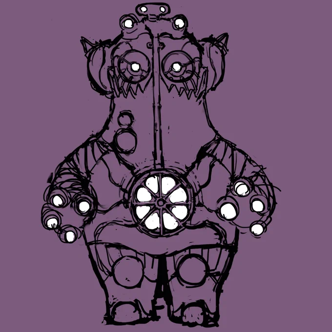 ソフビ案
先日描いたものからデザインをちょっと変更しました 