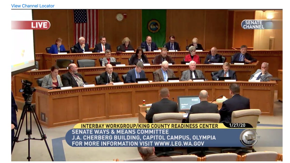 screenshot of Senate Ways & Means Committee in Olympia