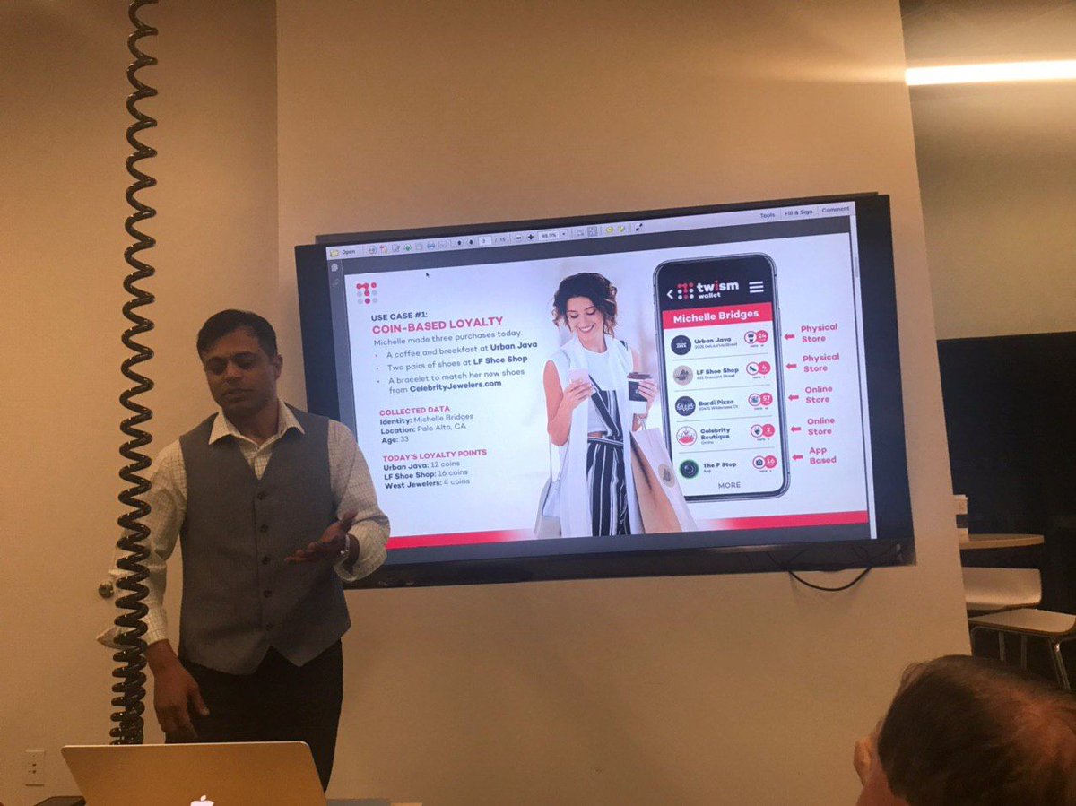 1World_Online's tweet photo. Great pitch last week at @siliconfintech_ Bay Pitch Series 2 from our 1World Partner #RajaJindal representing #Twism. Learn how they’re using using #blockchain #technology to power consumer spending data https://t.co/oiErLzrf3z https://t.co/CYH5Kd6mGV