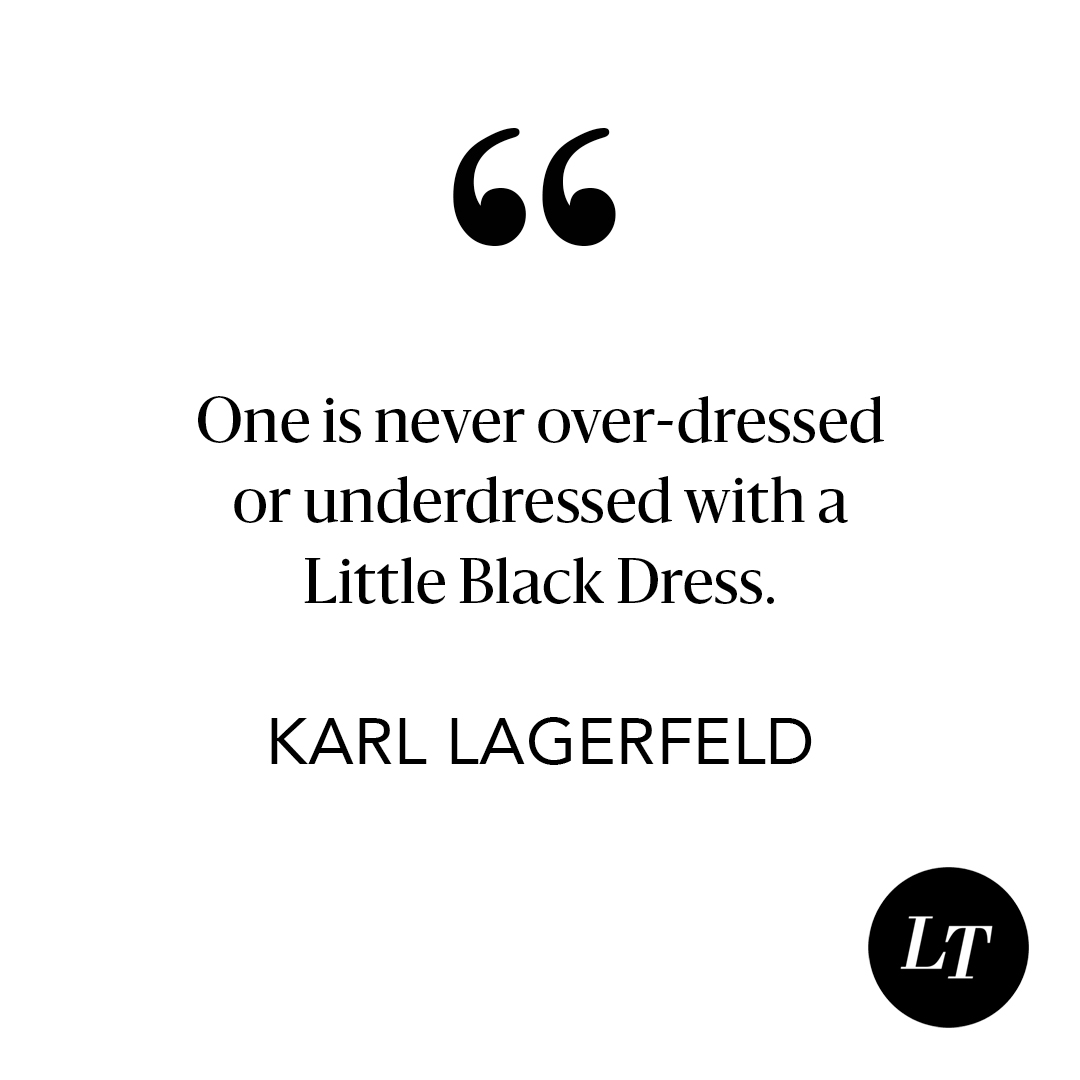 letote's tweet photo. ‘One is never over-dressed or underdressed with a Little Black Dress.’ – Karl Lagerfeld #letotestyle https://t.co/m7cFmzIDzp
