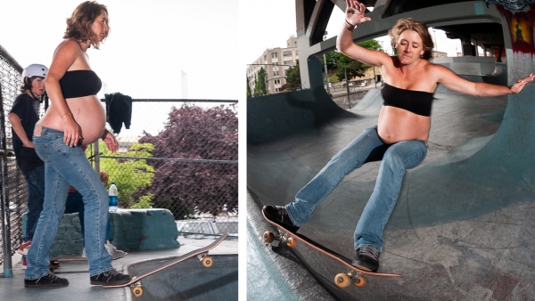 thrashermag's tweet photo. In 2006 Burnside local Jessica Starkweather slashed a few grinds during her last week of pregnancy. Years later the photos sparked a viral debate about risk and personal choice. Hear Jessica's side of the story. Keep shredding, Jess! https://t.co/kiKWe2bc1R https://t.co/nRLUo1up4s