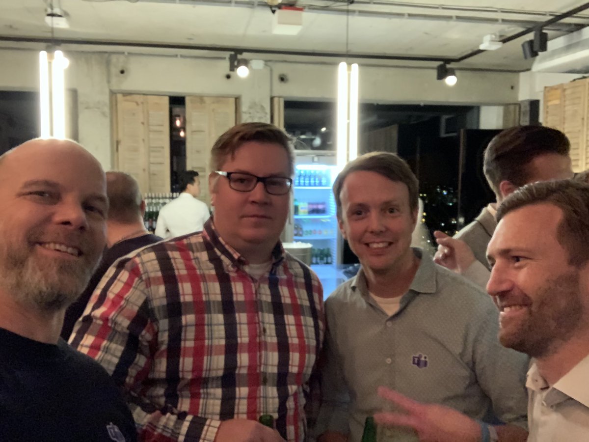 tomrimal's tweet photo. Throwback to #Teamsairlift 2019 in Amsterdam with these fantastic people 😎 @mpaukkon @MartenHellebro and @magnus_sandtorv #MicrosoftTeams #TeamsRocks https://t.co/0dtM4xioU4