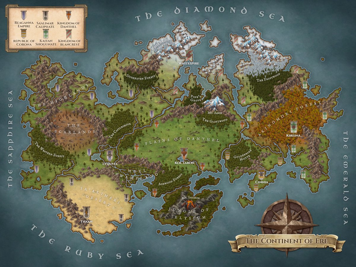 Inkarnate on Twitter: "Inkarnate 1.0 - New World Style & more - WIP  Continent Project 🎨 Map by etlynch on Reddit. ❓ Did you know that you can  try out our upcoming