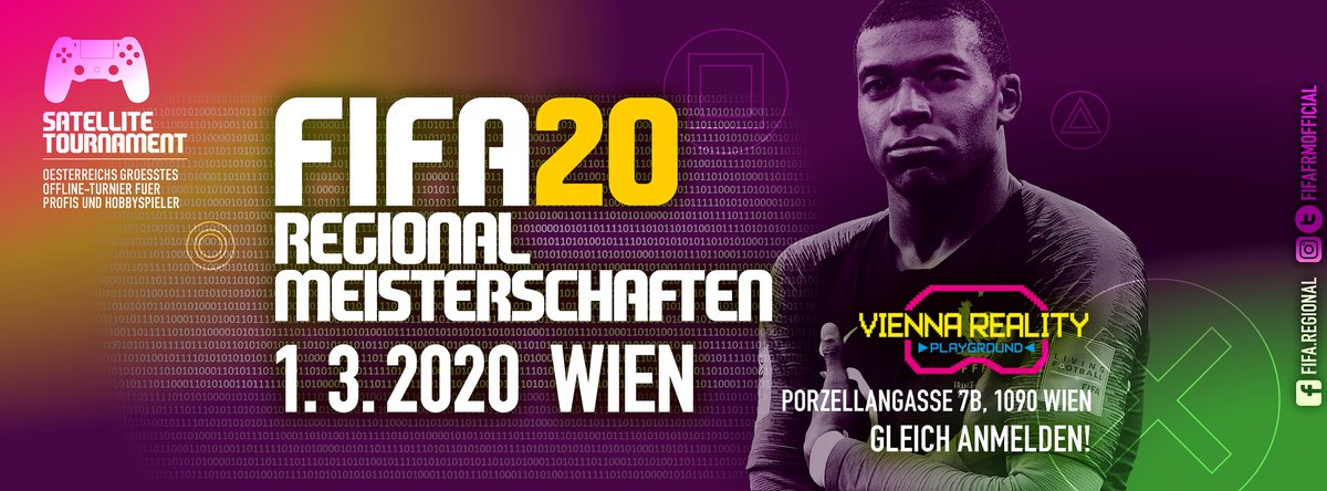 fifafrmofficial's tweet photo. Wir kommen nach Wien!
Der Link zum FB-Event des ersten FRM Satellites in der Hauptstadt:
https://t.co/BJDMTQoPk2
Be there!
#fifa20 #frm #gaming #esport #vienna #frm20 #fifacommunityaustria #fortheplayers https://t.co/NZ3cxa0APd