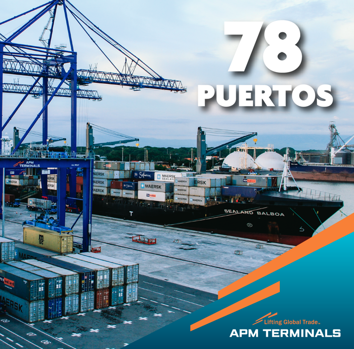 APMTerminalsQTZ's tweet photo. Nos sentimos orgullos de pertenecer a una red que tiene presencia en 78 puertos alrededor del mundo.

#APMTerminals #NuevaEraPortuaria #APMQ https://t.co/1oDXiLS8df