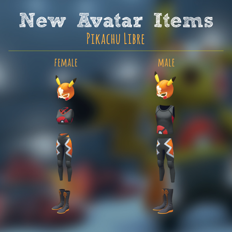 new Pikachu Libre avatar items