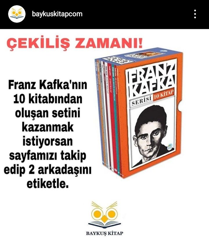baykuskitapcom's tweet photo. İnstagramda ki çekilişimize daha katılmadınız mı? https://t.co/kqlQyQISS1