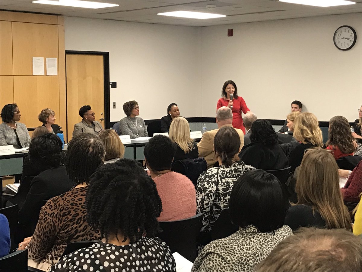 NCDHHS Secretary Mandy Cohen gives opening remarks before a maternal health panel discussion.