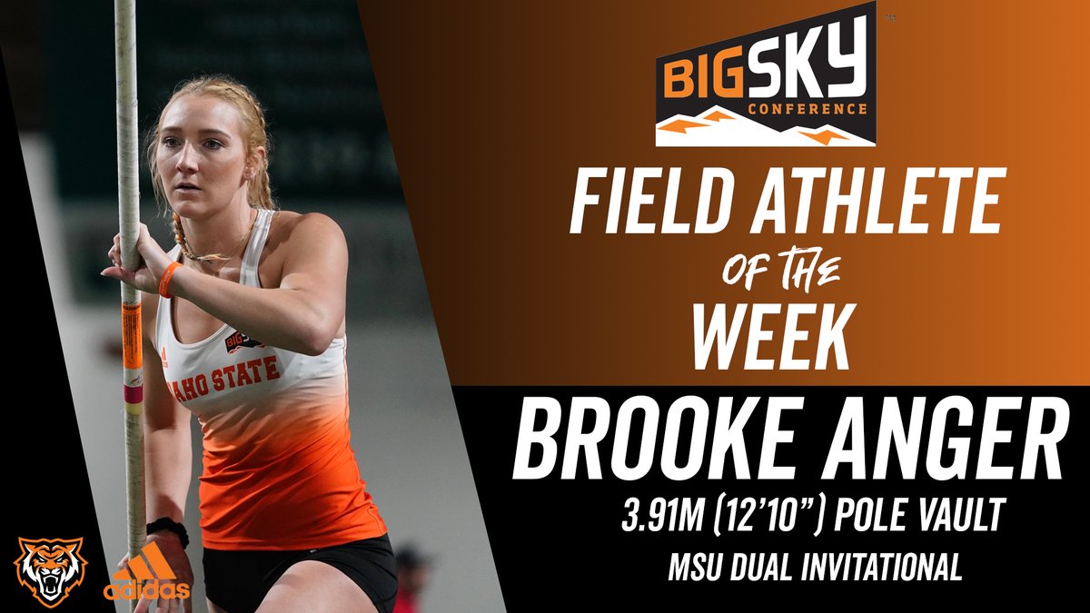 ISUBengals's tweet photo. Congrats to @IdahoStateTrack  student-athlete Brooke Anger on receiving Big Sky Conference Field Athlete of the Week Honors! Let's Go Bengals! #RoarBengalsRoar https://t.co/2pPjSKHmPd