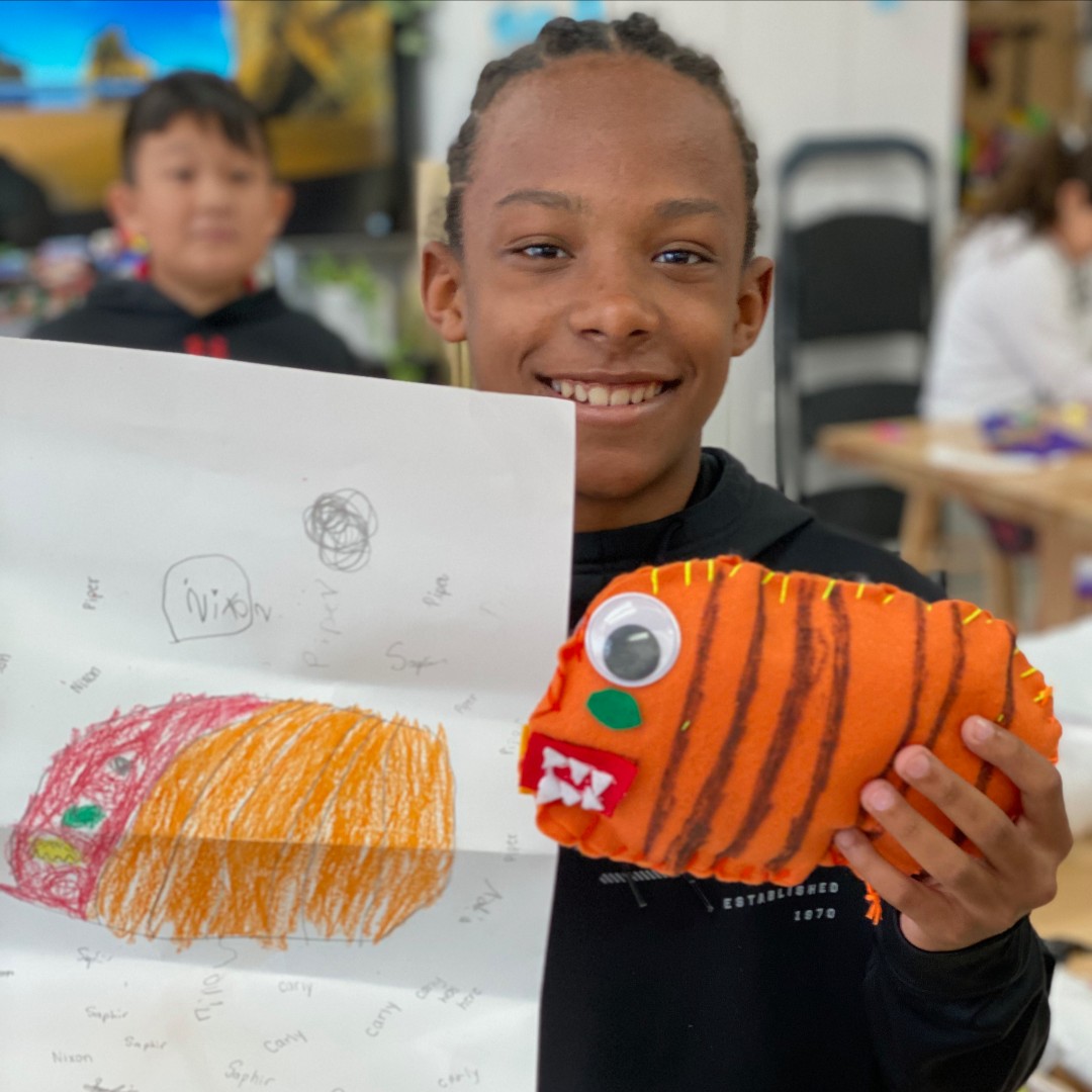 6th-grade Studio Art students bring Pre-K student's imagination to life.  Pre-K drew pictures of "monsters" and animals. 6th grade used their knowledge of fiber art to turn them into adorable stuffed animals, which we will give to the child who drew it. <a href="/lhpsnews/">Lake Highland Preparatory School</a> <a href="/LHPclassroom/">LHPclassroom</a>