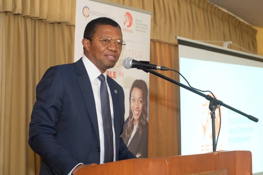 BRHHaiti's tweet photo. Le Gouverneur, dans son discours,a souligné que la BRH supporte de manière institutionnelle l’application du Plan d'action de Denarau qui vise à promouvoir l’élaboration et la mise en oeuvre de politiques et réglementations intelligentes par les membres du réseau AFI. #FEFHA https://t.co/YPb3qZMjQE