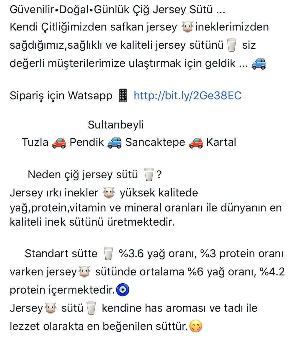 MSefaMATARACI's tweet photo. Jersey inek sütü farkı...
%6 yağ %4 Protein oranlarına varan sağlık deposu  A2 sınıfı yani yaşam sütü ... Watsapp sipariş https://t.co/Hw6kMk4mFL
#jersey #jerseycow #jerseycowmilk #süt #milk #inek #cow #gerçek #yogurt #kaymak #organik #organikürünler #organikyaşam https://t.co/3ioPkbn4dr