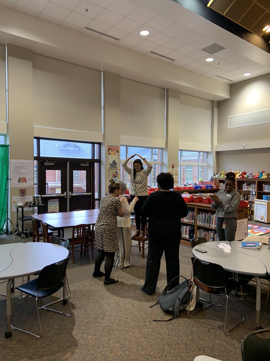 ARTwithJessica's tweet photo. Mableton ES STEAM training: Drama Strategies across the curriculum. Exploring ecosystems using tableau, writing and role playing. And thinking through next steps! @digitalcobb @LauraLaQuaglia @CobbPerforms #cobbsteam @MabletonES https://t.co/0M2dzDFdnf