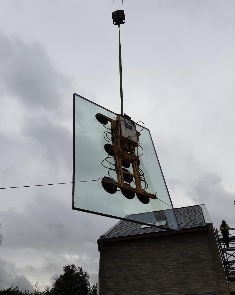 BlindsInGlass's tweet photo. Loving this install of oversized glazing units #glasslink https://t.co/3LEHu1DQ1b