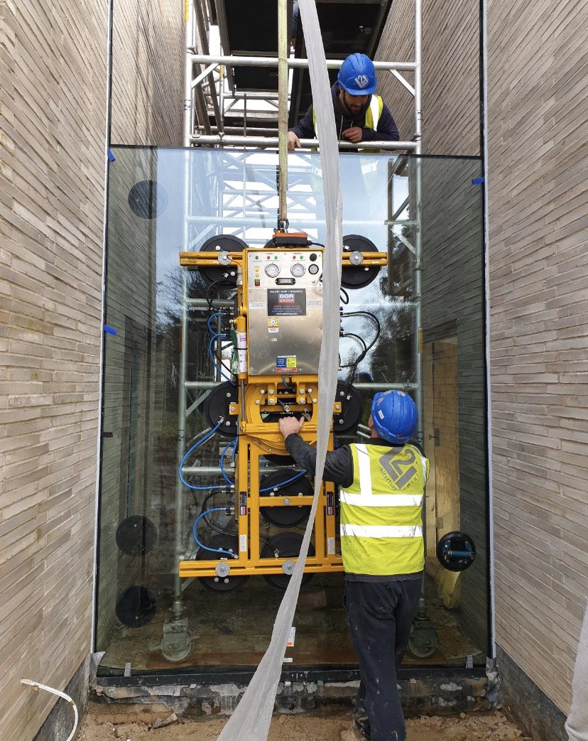 BlindsInGlass's tweet photo. Loving this install of oversized glazing units #glasslink https://t.co/3LEHu1DQ1b