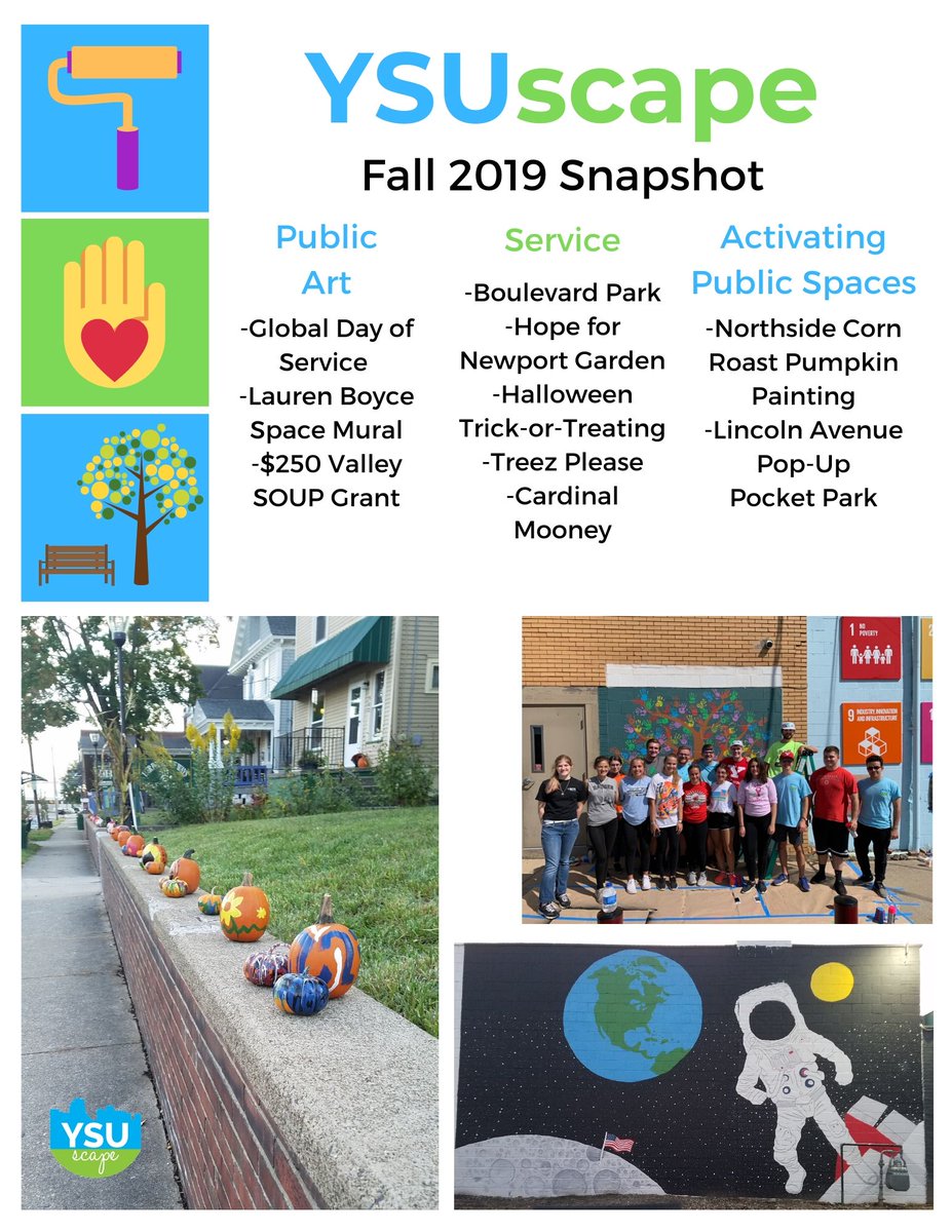 YSUscape had a busy fall semester! Check out a snapshot of what we accomplished 👍🏼 #REVITALIZE