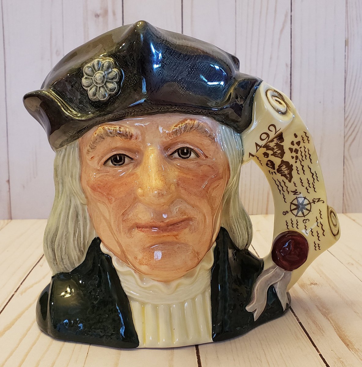 atticesoterica's tweet photo. Vintage Royal Doulton Christopher Columbus Highly Decorative Toby Jug Issued To Commemorate The 500th Anniversary Of The Discovery New World https://t.co/icIcybqVXX #Vintage #AtticEsoterica #Etsy #Antiques #Collectibles #TobyMug https://t.co/6GhP7KM5Kd