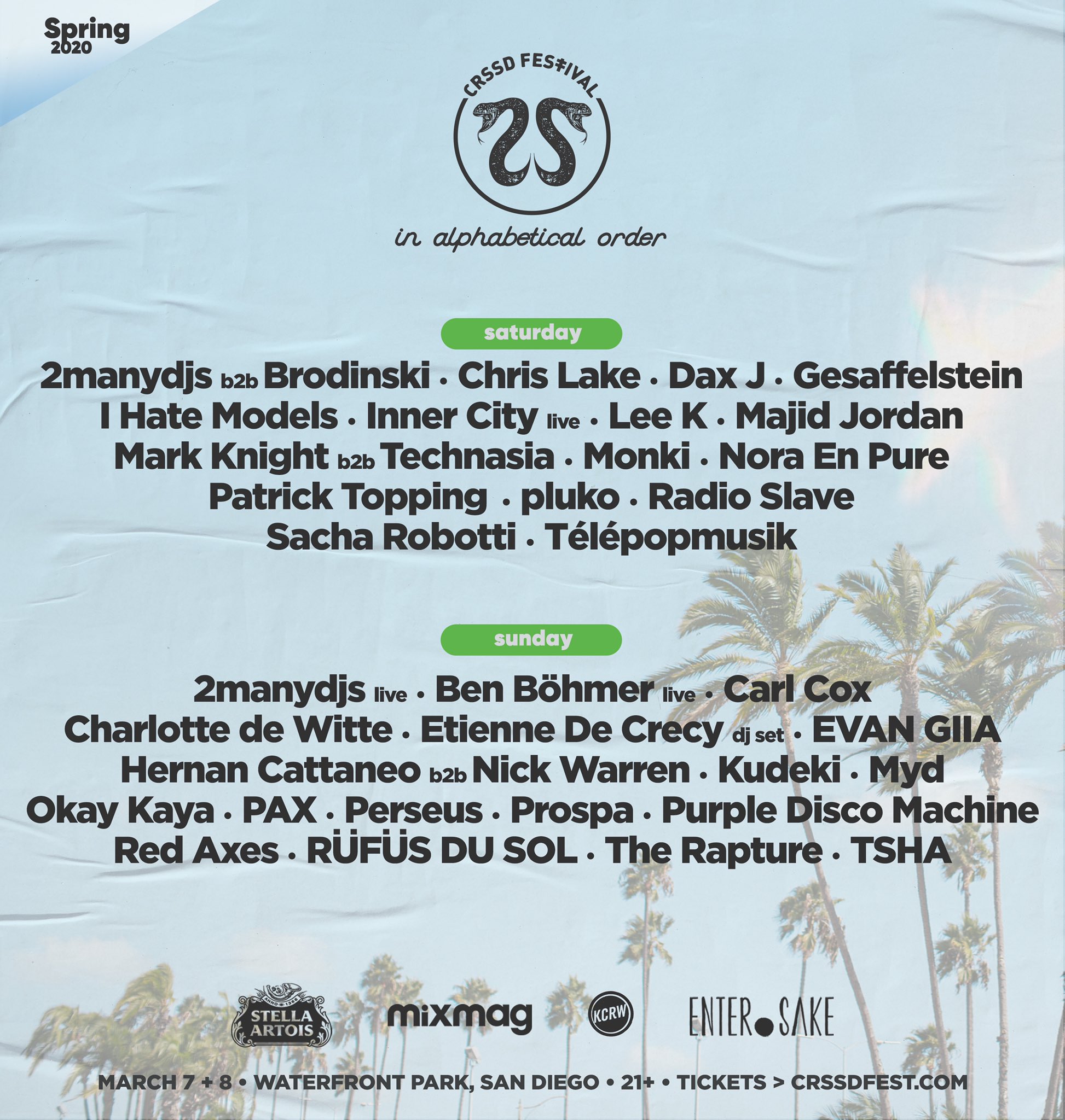 CRSSD Festival 2020 | Lineup | Tickets | Dates | Schedule | Spacelab ...