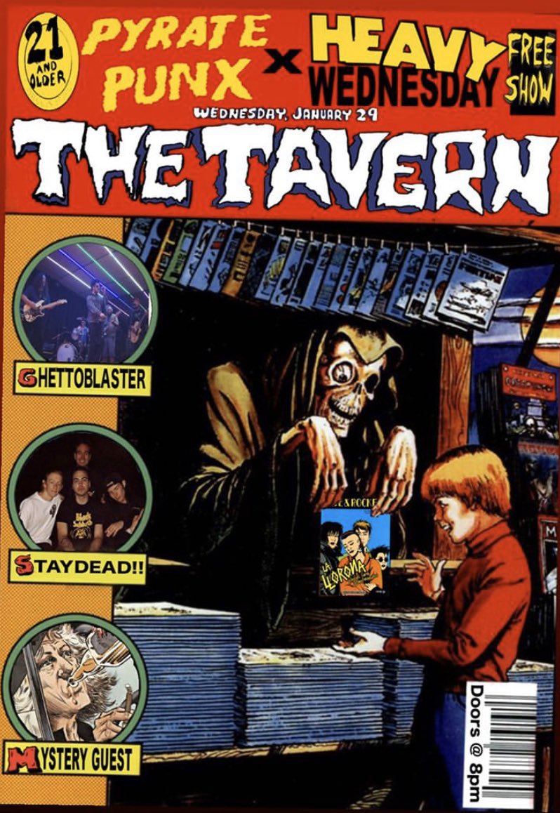 Heavy Wednesday at the Tavern with our friends in Ghetto Blaster and a very special guest!! Free show come out!