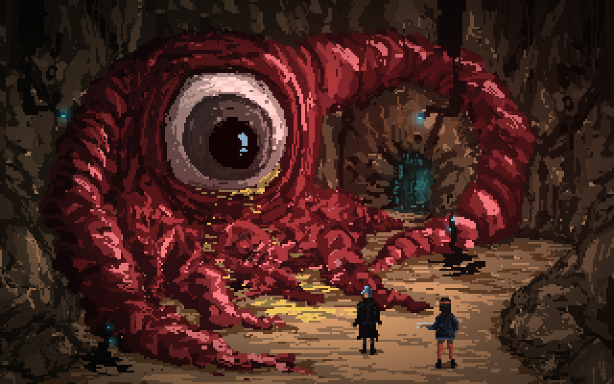 talecrafter's tweet image. Wishlist @DeathTrash!

It's a post-apocalyptic action role-playing game where cosmic horrors crave humanity but meet punks with shotguns, made by a solo dev. Has story, stats, multiple choice, melee and ranged combat, stealth, crafting, world map &amp;amp; more.

store.steampowered.com/app/941460/Dea…