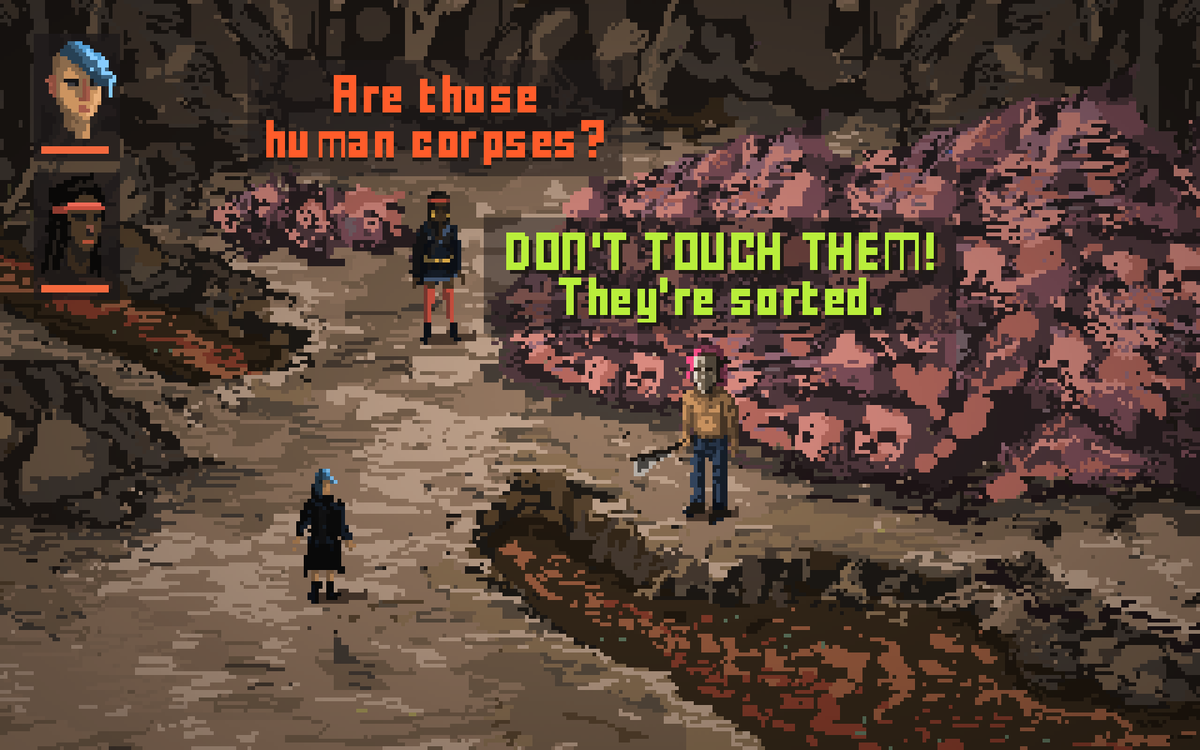 talecrafter's tweet image. Wishlist @DeathTrash!

It's a post-apocalyptic action role-playing game where cosmic horrors crave humanity but meet punks with shotguns, made by a solo dev. Has story, stats, multiple choice, melee and ranged combat, stealth, crafting, world map &amp;amp; more.

store.steampowered.com/app/941460/Dea…