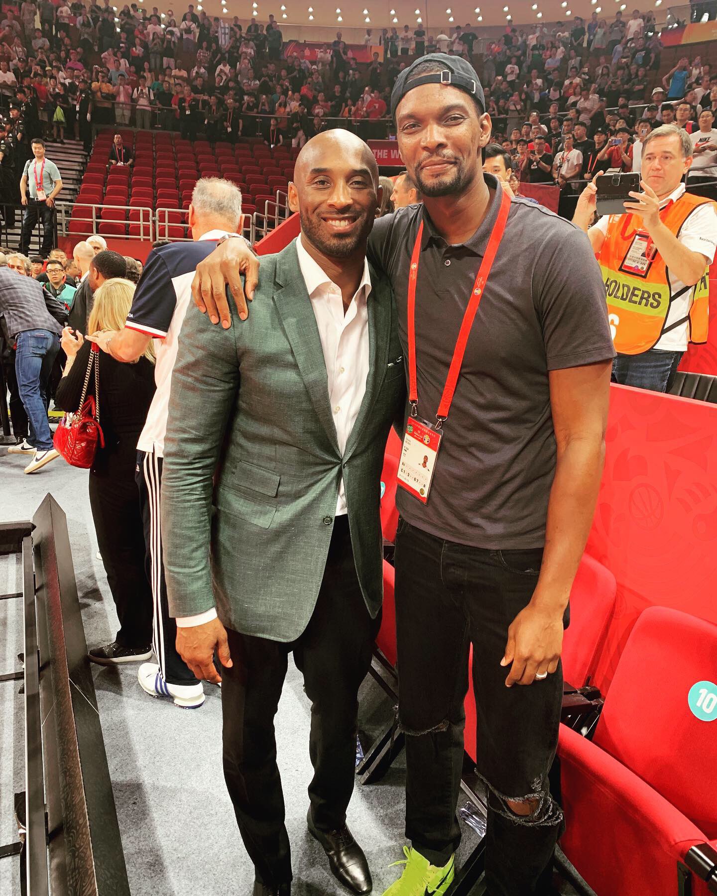 Chris Bosh on X This was my last picture with you at the 2019 World Cup. We had dinner that night afterwards and we had a legendary night just hanging at the