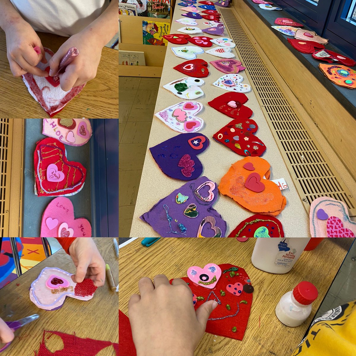MrsUminski_ART's tweet photo. Kennedy 3rd graders created and decorated felt hearts for the #HeartsOfKindness Project! Be on the lookout for these beauties on the Franklin town common in the next upcoming weeks! @jfkladybugs https://t.co/JNNTBd6XAS