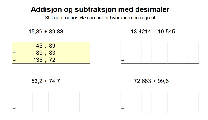 planetpsyd's tweet photo. Oppstilt addisjon og divisjon med desimaler – still opp selv https://t.co/iCBksqkHax

#matte #matematikk #desimaltall #norsk #skole #Norge #oppgaver #matteoppgaver https://t.co/fgZ9DC831s