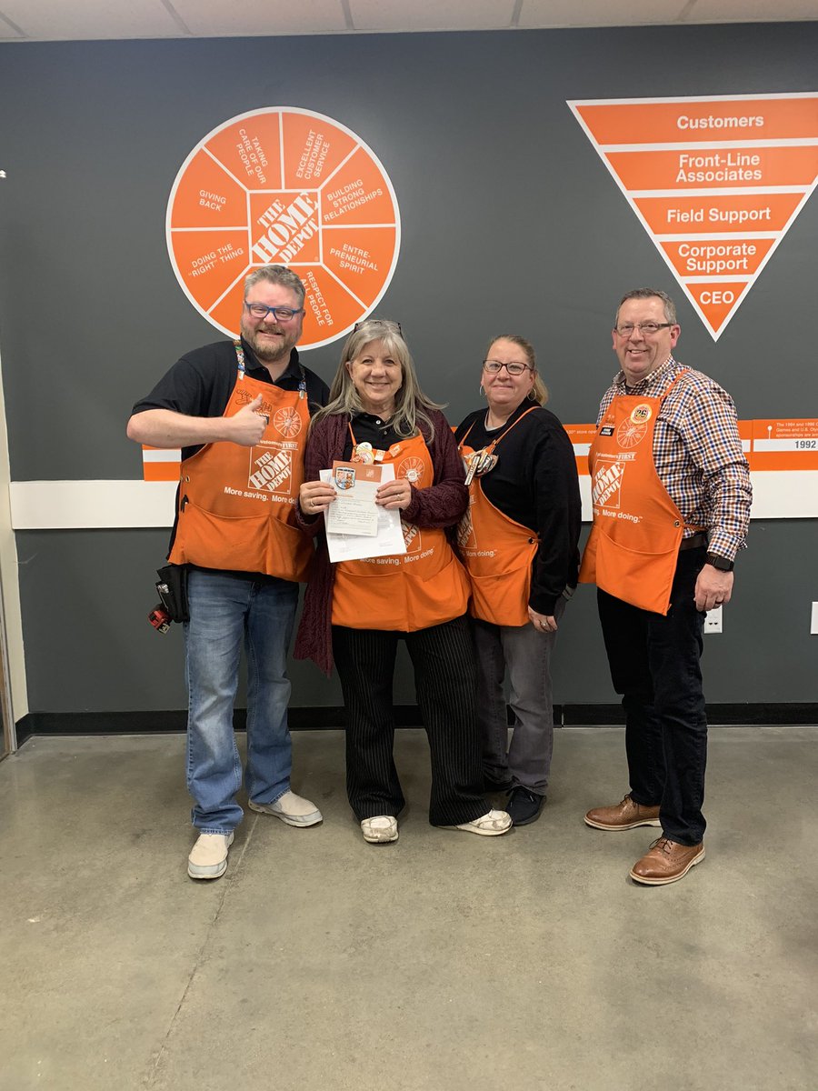 Very proud of our designer Darlene!  Her first kitchen sold was a huge success. The customer was so impressed that they sent a letter to the store to thank her.   <a href="/Cvillehomedepot/">0133 Home Depot</a> @JoshuaMolnarHD <a href="/JamieCurry536/">Jamie Curry</a> <a href="/ScottKorey1/">Scott Korey</a>