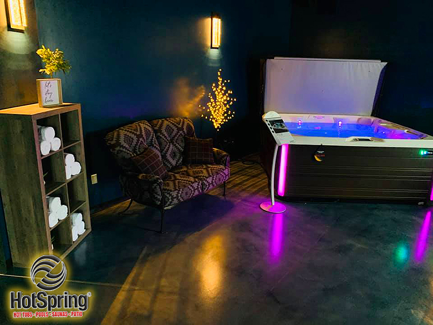 HotSpringLaX's tweet photo. Our “Relaxation Room” is really starting to come together! Have you been in the new store yet to see our #awesome changes in person? 😍 #relaxation #HotTubs #Spa #wellness https://t.co/TU7zjQGzu4