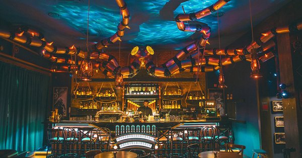 MaxVonSama's tweet photo. #Design Awesome of the Day: #Steampunk โ๏ธ '#Abyss Pub' #Bar ๐ธ #Restaurant in San Giuliano Milanese #Italy ๐ฎ๐น Design by 6th Sense Interiors via @Steampunk_T #SamaPlaces ๐บ๏ธ #SamaDesign https://t.co/bUzvu9loXN