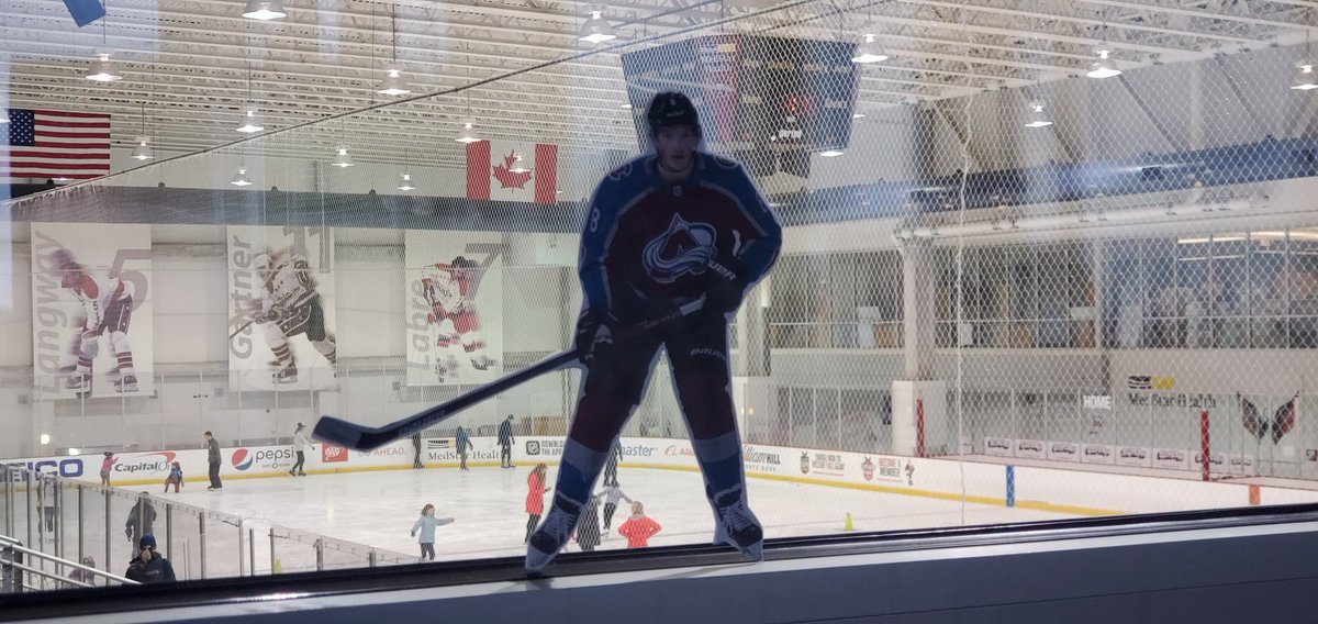 TheWuWu's tweet photo. @Avalanche What's flat #AllMailCale #CaleMakar doing at 
#MedStarIceplex #Capitals Practice Facility? https://t.co/Us4UDOi8uY