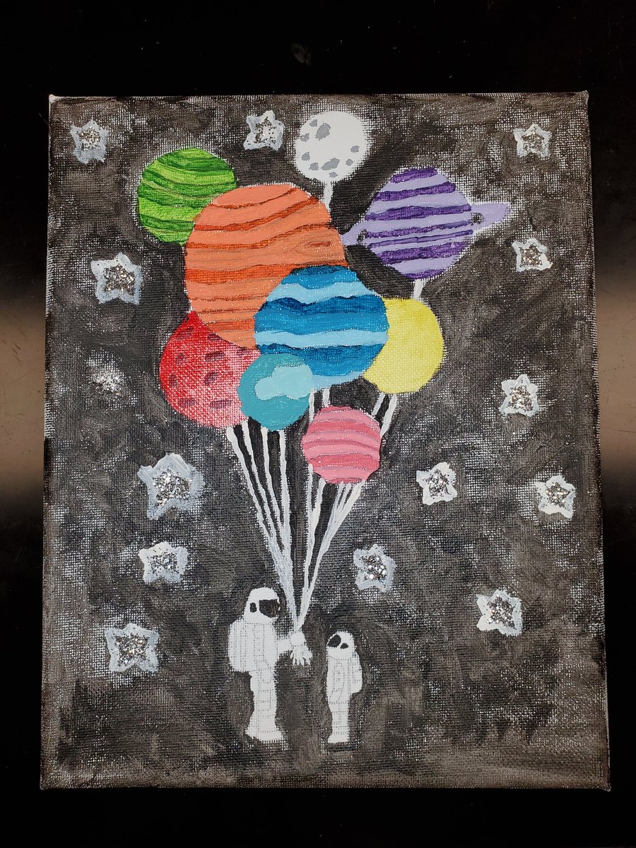RussoScience's tweet photo. A student created this for me and I am just in awe over this sweet gesture. I love Astronomy and Jupiter is my favorite planet! 😍 Thank you so much, Bryan!! I've always thought your drawings were incredible, and I think this painting is out of this world. 😉🤓 https://t.co/9kyN7EK82k