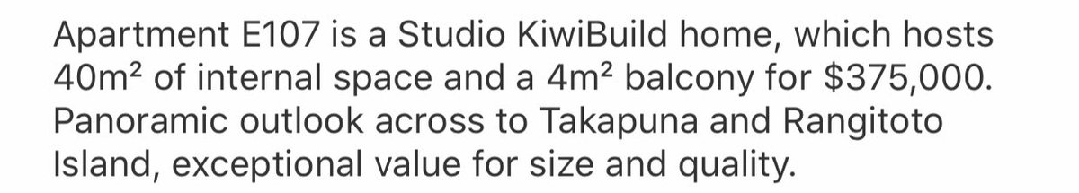 conservative_nz's tweet image. I don’t get why. KiwiBuild apartments with no bedroom (so called ‘studio’ apartments) are offered from just $9,375/sq.m+GST.  Very accessible if you like living in a ghetto-style building in the same room with all your family. A new definition of work-life balance. #KiwiBuild