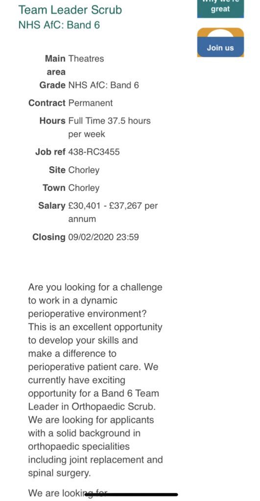 🚨🚨We have an amazing opportunity in our Chorley theatres for a band 6 orthopaedic team leader. Do you have passion for orthopaedics and have what it takes to lead a team. Then come and see what we have to offer🚨🚨<a href="/LancsHospJobs/">Lancashire Teaching Hospitals Jobs 💙</a> <a href="/NHS_Jobs/">NHS Jobs</a> @lisa18681759