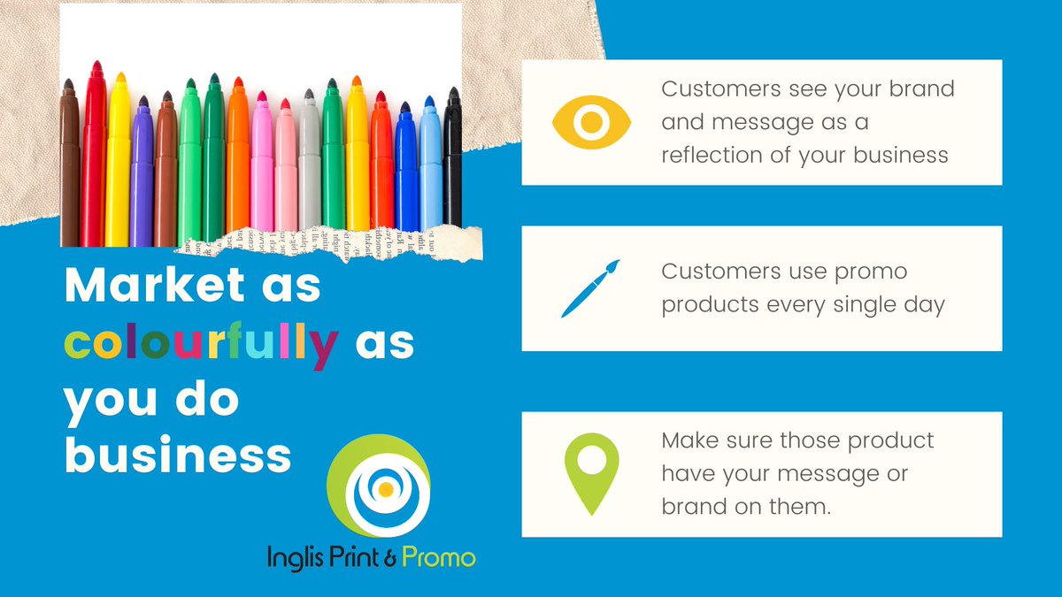 InglisPrint's tweet image. Market your business as colourfully as you do your business. 

Contact us today at 902-539-8577 or visit InglisPrintAndPromo.com to search thousands of print and promotional products for your business or organization. 

#Print #Promo #Product #Labels #GetNoticed #CapeBreton
