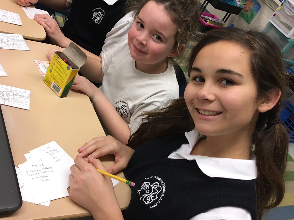 hmfrancisco's tweet photo. Today’s celebration of #CSW2020 included buddy classes @FAWcrusaders working together to complete special service projects for our community! #ADWFamily @ADWCathSchools https://t.co/TdwuoMwTvT