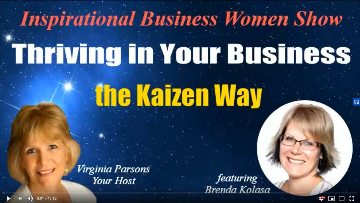 BrendaKolasa's tweet image. If you are curious to see how the philosophy of Kaizen can help you in your life and in your business, I was honored to be on the Inspirational Women's Show today. bit.ly/36vfGl5
You will also be able to find it on Itunes today! Questions? Let's chat!