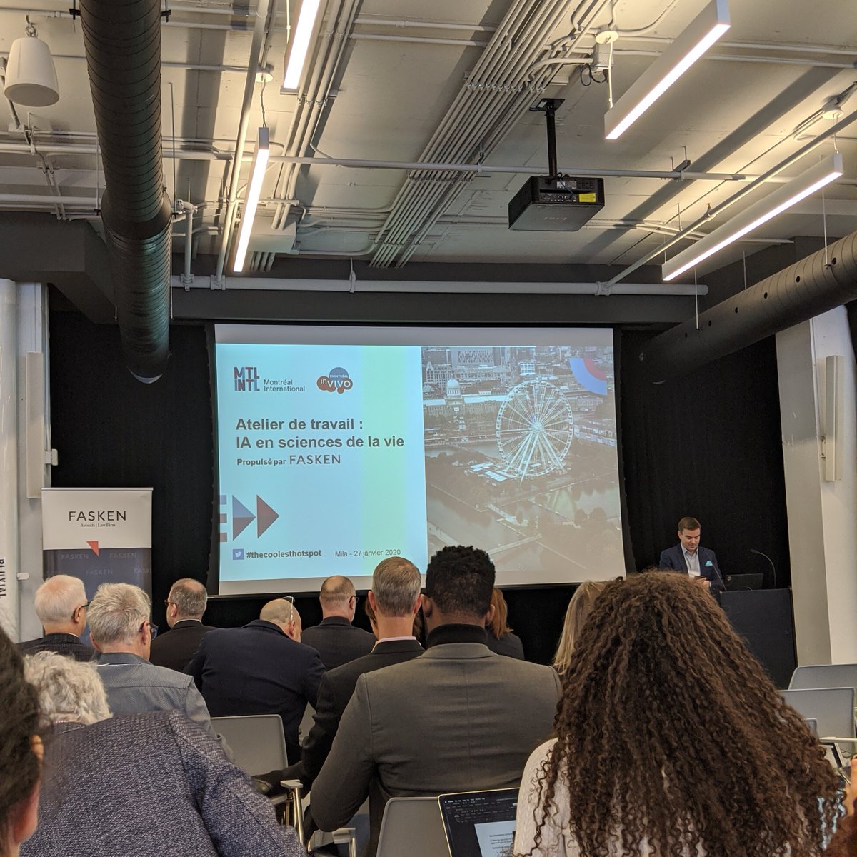 PhilMitsopoulos's tweet photo. This morning I took part in an #AI and #lifesciences workshop @MILAMontreal, organised by @MTLINTL & @Montreal_InVivo. Key takeaway: greater cross-collaboration is needed to commercialise #healthcare solutions using AI and turn our city into a global #LSHT hub! #thecoolesthotspot https://t.co/jECk1GfvN7