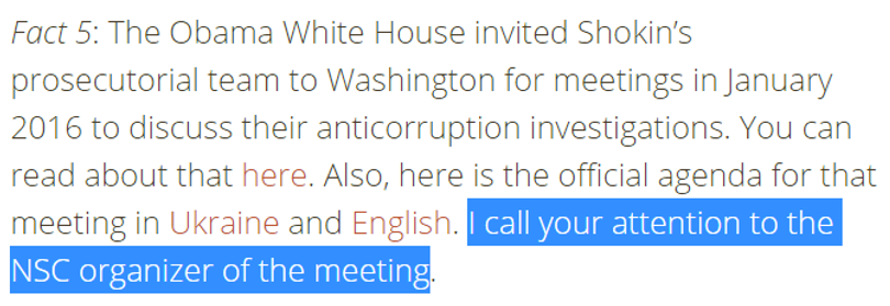 "On January 19, 2016, there was a meeting between Obama Administration officials and Ukrainian prosecutors" -  @PamBondi  @jsolomonReports has published that meeting agenda and called "attention to the NSC organizer of the meeting". (h/t  @15poundstogo)  https://johnsolomonreports.com/responding-to-lt-col-vindman-about-my-ukraine-columns-with-the-facts/