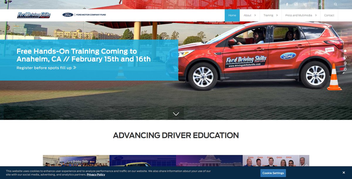 GandRInsurance's tweet image. Do you have a new teen driver in need of some driver training? Ford Motor Company is putting on an event just for them on Feb 15th in Anaheim, and it's free!  drivingskillsforlife.com/training/hands… @Ford