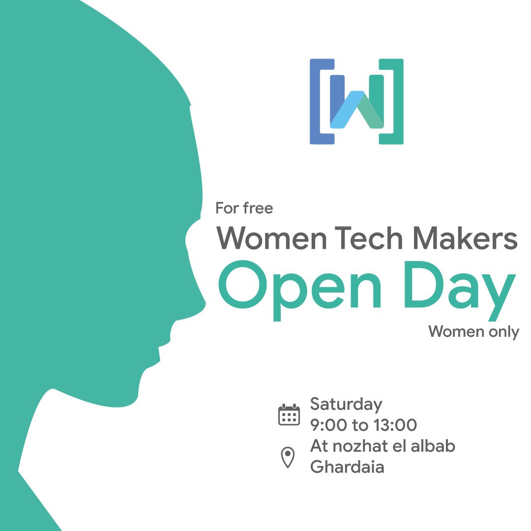 For all women interested in technology WTM in collaboration  with GDG Ghardaia we are here with an open day to present its offers to women in different fields
لكل النساء المهتمات بمجال التكنولوجيا بالتعاون مع GDG Ghardaia  تفتح أبوابها للتعريف و عرض برامجها🔥