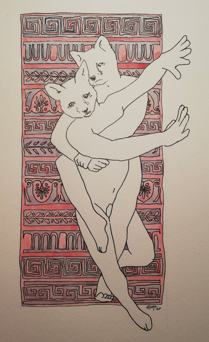 julesartvan's tweet photo. Young Foxes Play Fighting
#thedailysketch
#watercolour #greekpatterns #nudeart #wrestling #originalart #artforsale https://t.co/h77OzQ9DIl
#storydots https://t.co/IitPNcNLLo https://t.co/zBgHGKLMG4