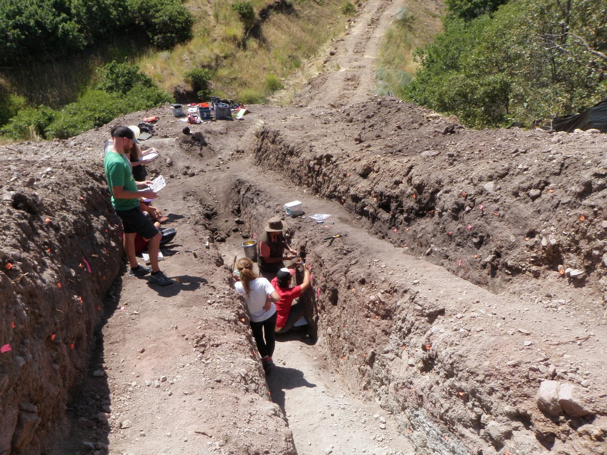 UVU students at the Traverse Ridge Trench.
