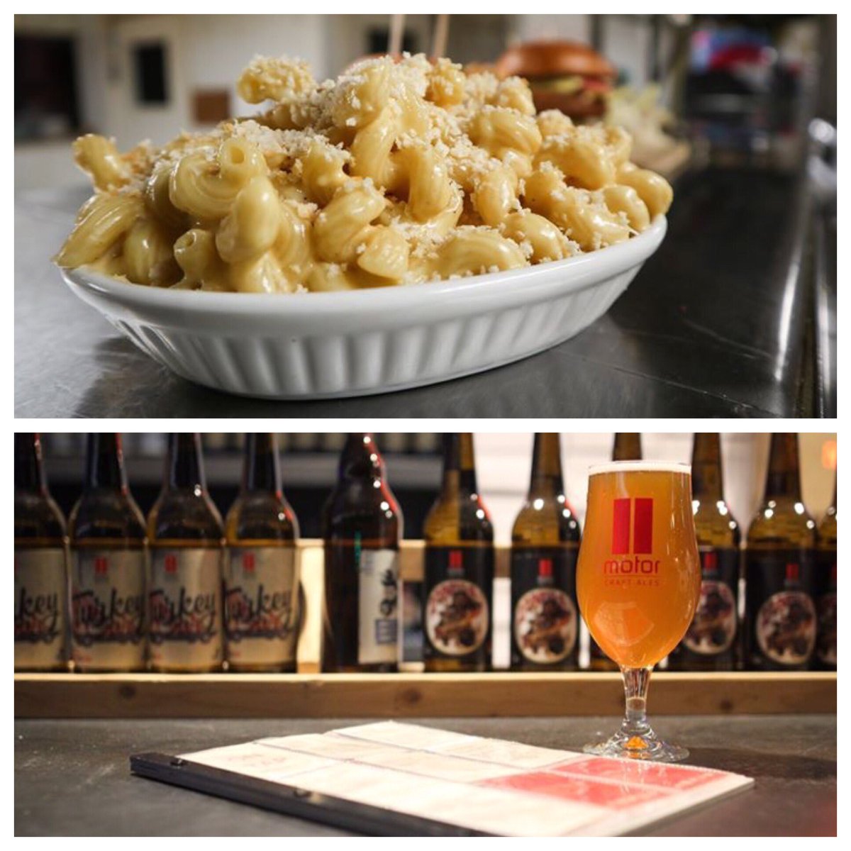 Motor Mac and some quality brew and Mondays aren't so bad. #thisismotor #yqg #yqgfood #windsorontario #windsoreats  #macandcheese #ontariocraftbeer #nanobrewery