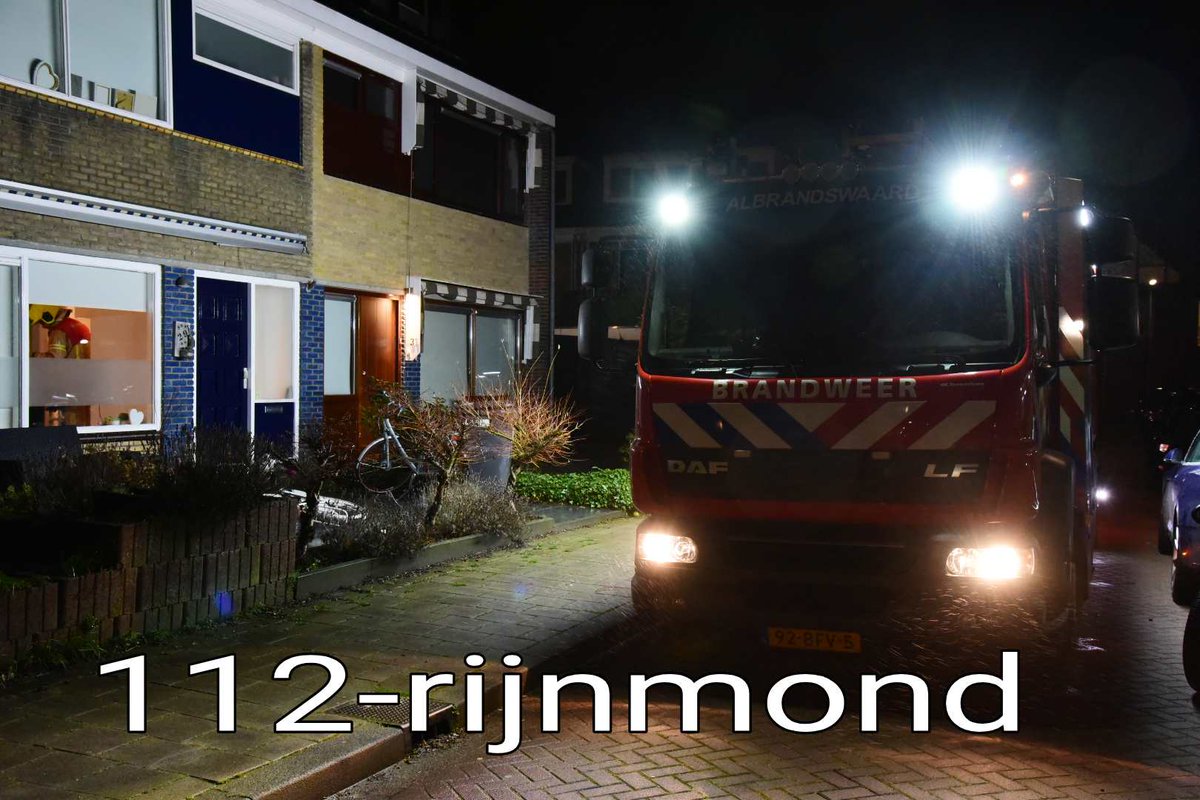 Melding brandweer Lijsterlaan Rhoon