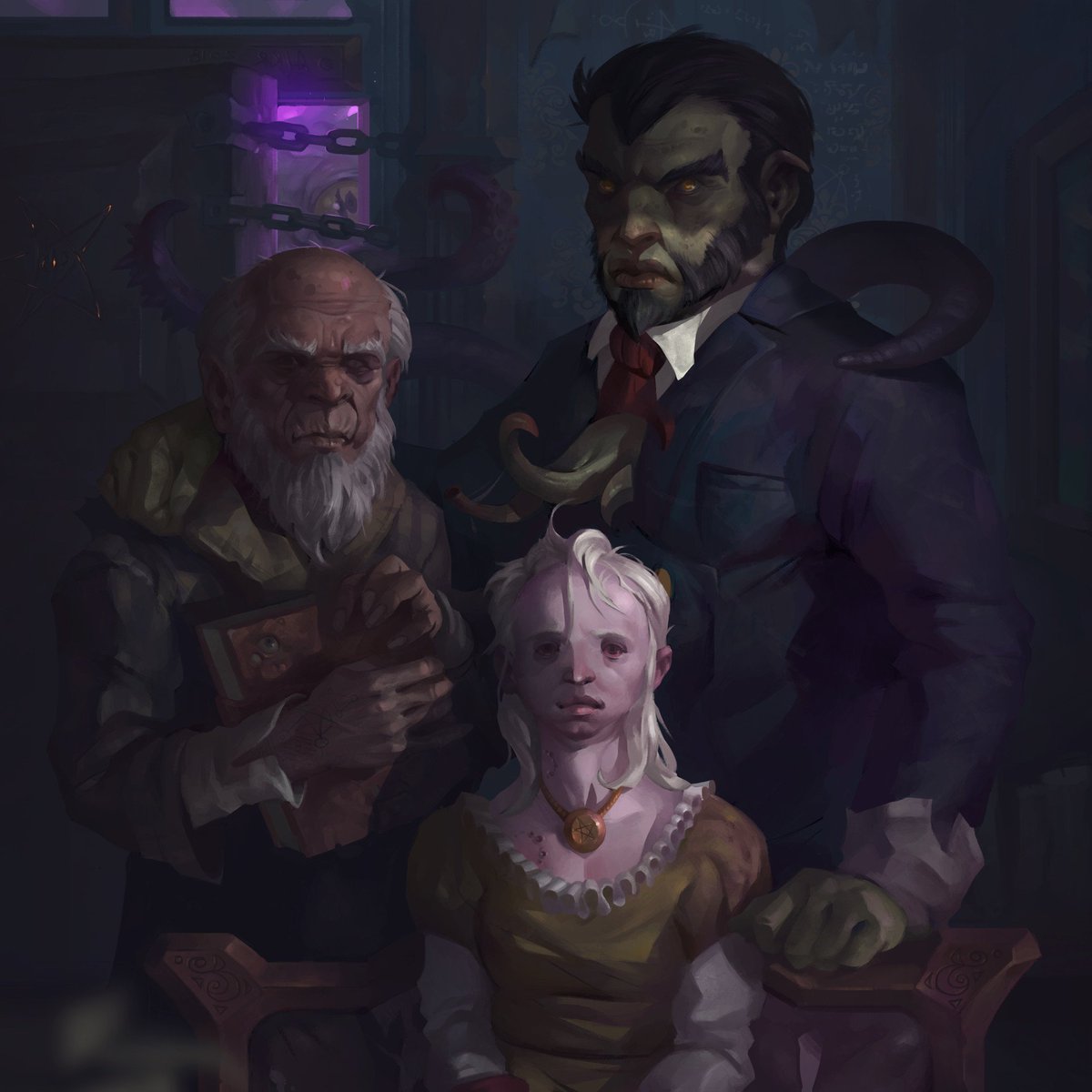 SumPunkWhoCares's tweet photo. #TerrorTanka:#HPLovecraftCycle:
#InnumerableWhateleysDecayedAndUndecayed:
Title:#APerfectFamilyPortrait:1/27/20:
There's a mass brood near
Upper Miskatonic who
Shun civility
Broken & feeble-minded
Unaware that terror nears
The Whateleys of #HPLovecraft's #TheDunwichHorror. https://t.co/OAck3t5irX