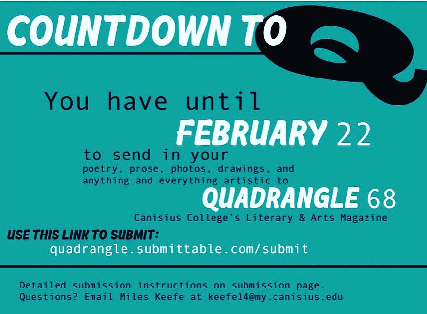 QuadrangleMag's tweet image. It’s submission season!! Send us your photos, poetry, art, stories, and anything else you can put on paper! 😊🖼🌻🎶🎨