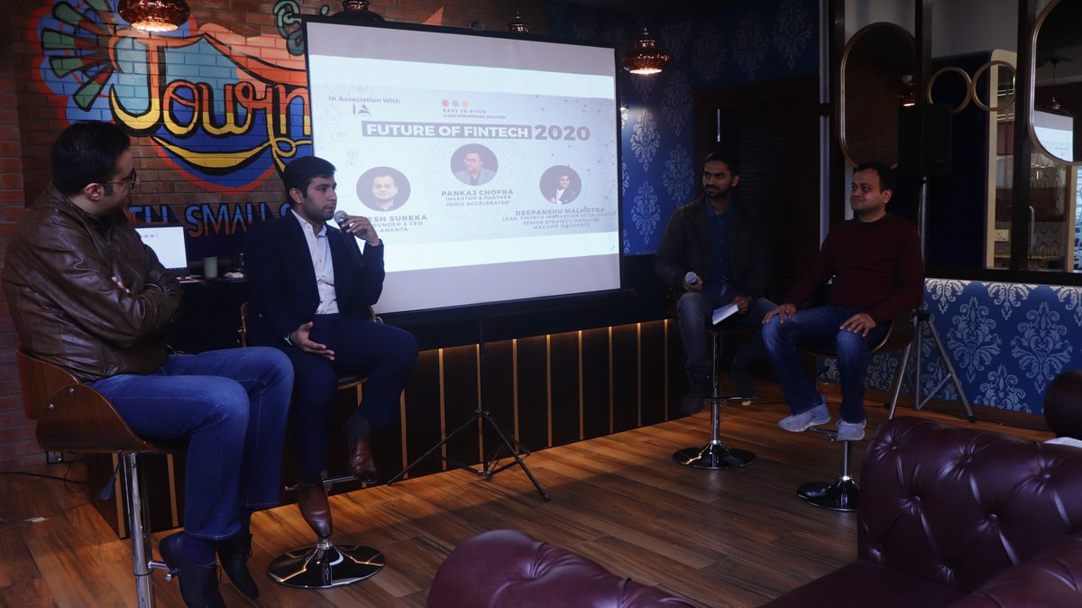 INaccelerator's tweet image. On 18th January, IA &amp;amp; Easy To Pitch’s #FutureOfFintech witnessed Rajesh Sureka, Pankaj Chopra, Deepanshu Malhotra, and Jitin Bhasin, as they discussed the future of financial services in the entrepreneurial world, imparting gainful insights.
#IndiaAccelerator